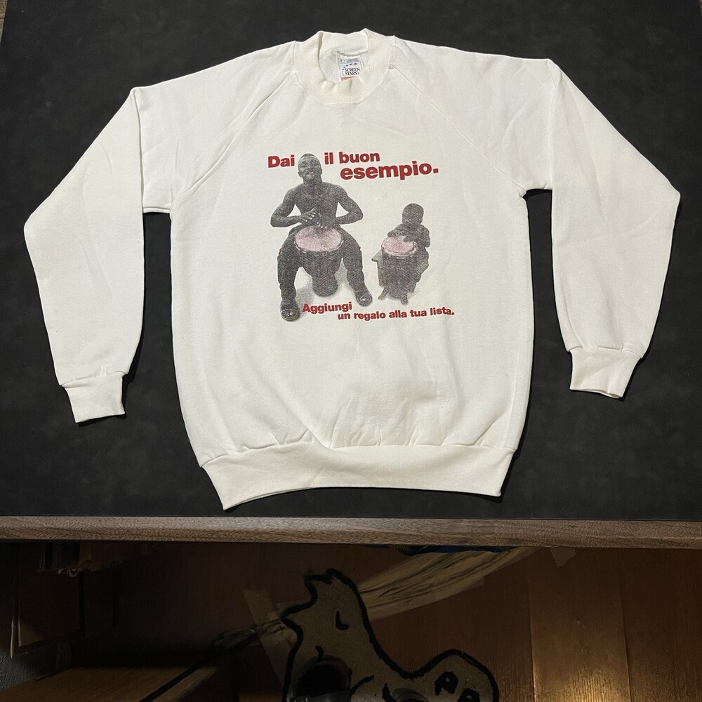 Vintage Greenpeace Sweatshirt 1980s Save Sudan Africa Crewneck Green Peace Earth